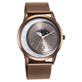 Titan Crescent Men's Watch Analog Brown Dial With Brown Stainless Steel Band,1806QM02